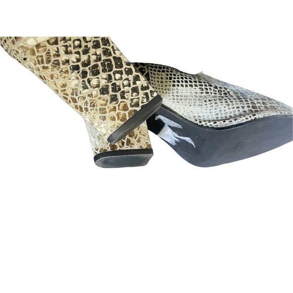 Diba True Snakeskin Ankle Booties Size 7 - Picture 5 of 14